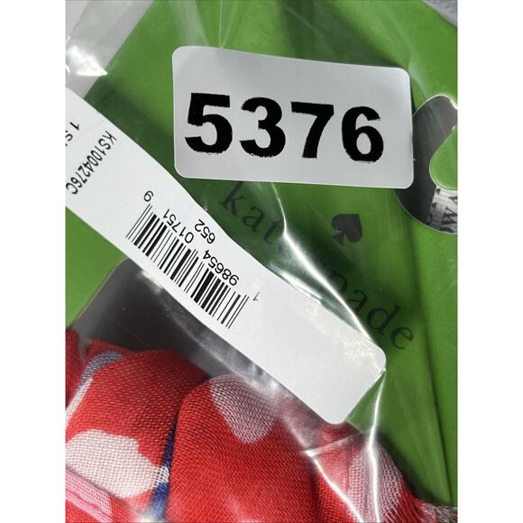 Kate Spade New York Springtime Floral Oblong Scarf Ponderosa Red OS Colorful - Picture 6 of 6